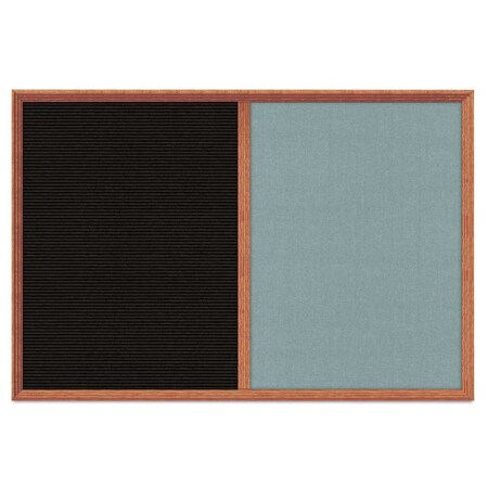 United Visual Products Enclosed Corkboard, 1 Door, 60"x36", 4" Fra, UV3424-WHITE-COBACC UV3424-WHITE-COBACC